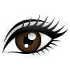 Eye color: black